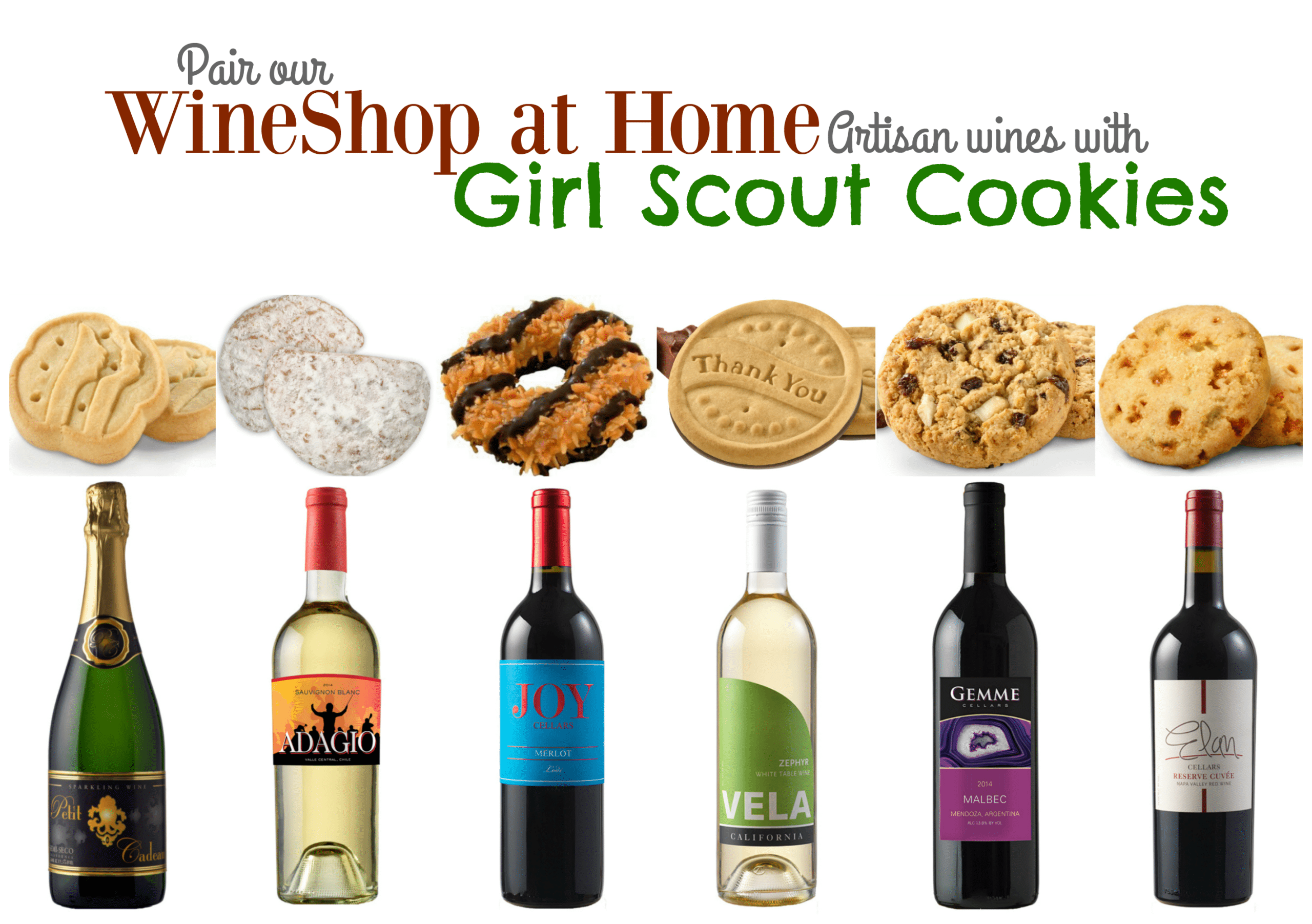 Girl Scout Cookies and WineShop at Home Wine